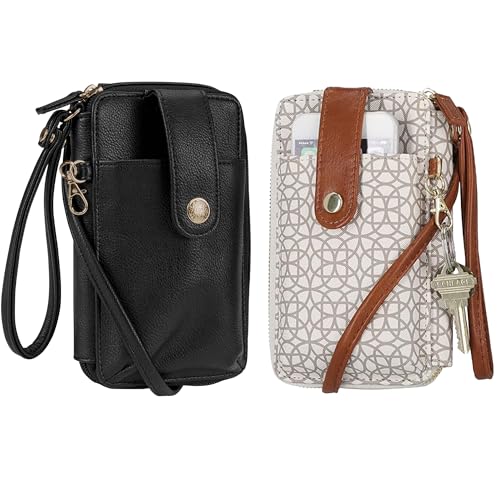 Mundi Jacqui Crossbody Women’s Wallet Small Cell Phone Bag Shoulder Strap Vegan Leather - Bundle