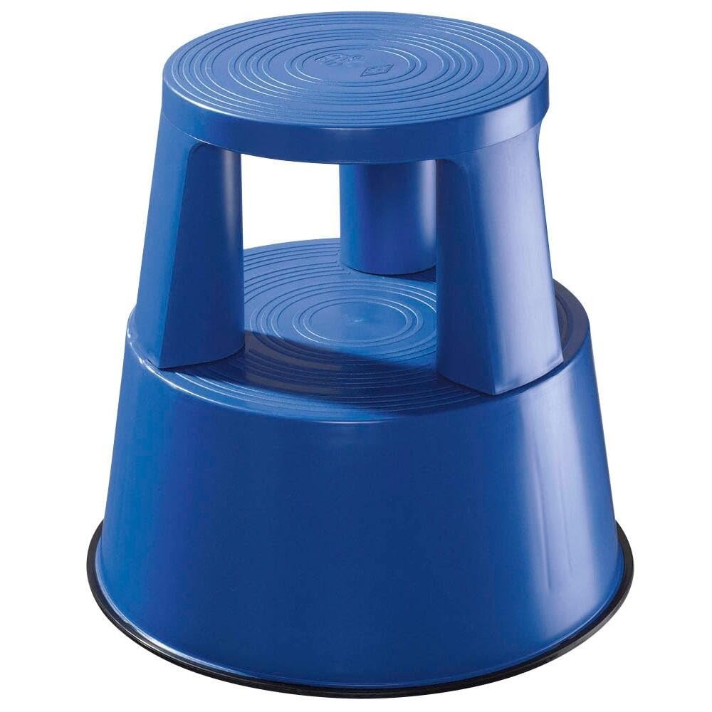 Tabouret marchepied mobile Wedo bleu : idéal pour ranger vos bibliothèques