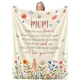 WRAPIX Mom Gifts from Daughters Sons - Soft Fleece Throw Blanket for Couch Bed 60x80 in - Mothers Day Birthday Gifts for Mom from Daughter Son, Sentimental Mothers Day Blanket, Mother Daughter Gift