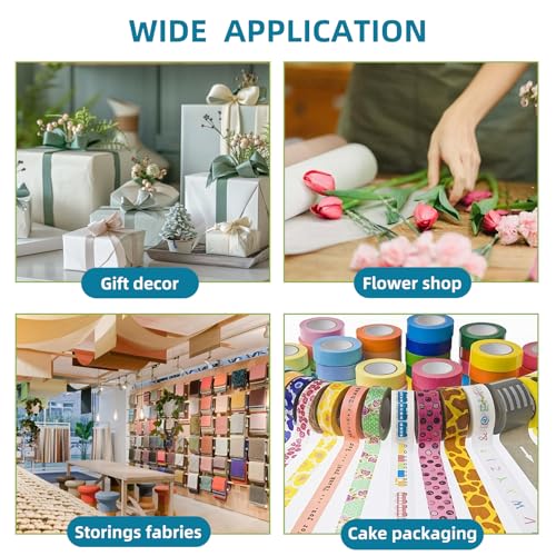 Image of 9 Tier Ribbon Storage Organizer, Wall Mounted Ribbon Holder, Wrapping Paper Rack for Craft Room, Cake Shop, Flower Store, Scarf Belt Organizer - Black, Metal, 27.55 x 35.43 x 3.93 Inches