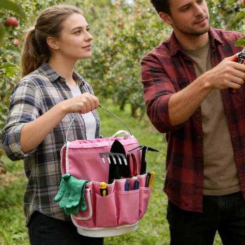 Sac de jardin multipoche imperméable et résistant à base renforcée - 4