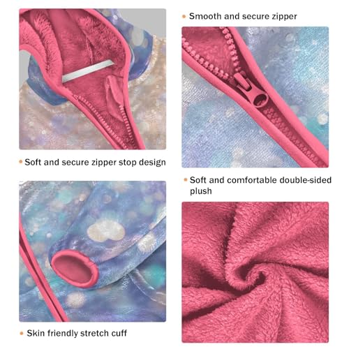 Gemstone Glitter Pink Purple Yellow Blue Boys Fleece Jacket3