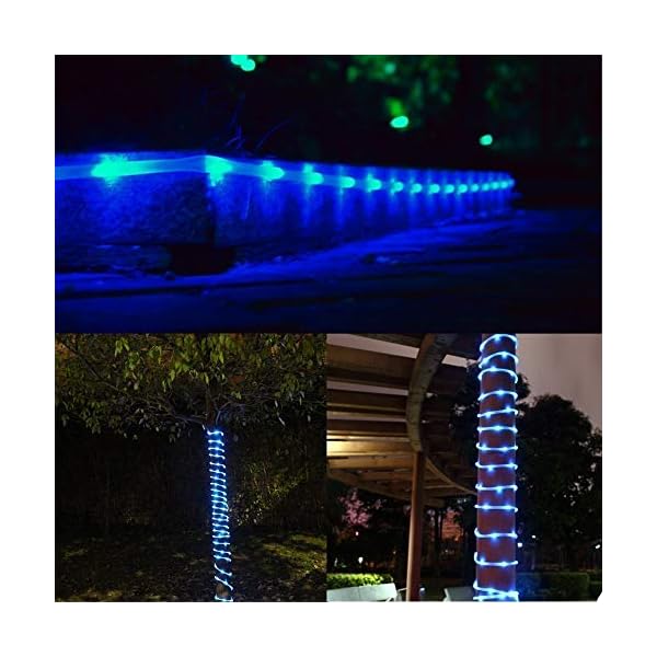 XUNATA LED Solar Lichterschlauch 10M 100 LEDs Lichter IP65 Wasserdicht Schlauchlicht Lichtschlauch für Garten, Weihnachten, Hochzeit, Party – Bild 4