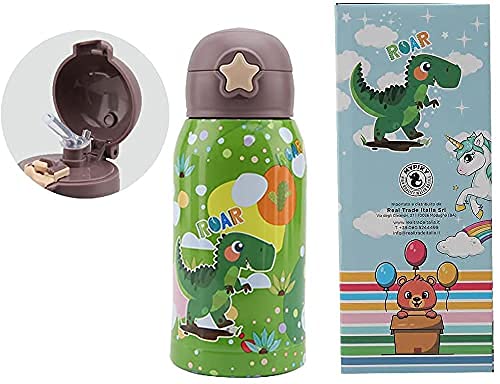 THERMAL BOTTLE WITH DINOSAURO 500 ML AUTOMATIC OPENING - MPBB01DINOSAURO, Green - Image 2