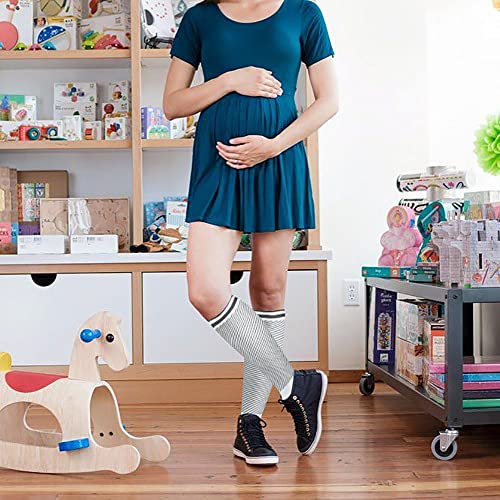 Image of 30-40mmHg Medical Graduated Compression Socks for Women&Men Circulation-Compression Stockings-Knee High Socks for Support,Hiking,Running