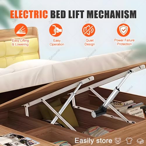 Mecanismo eléctrico de elevación de cama con control remoto, capacidad de carga de 600 kg, kit de varilla hidráulica para marco de cama ajustable