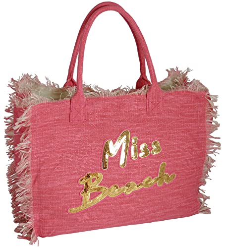 Miss Beach - Badetasche mit Reißverschluss -...