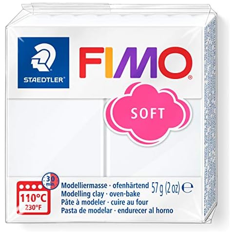 Staedtler 8020-0 FIMO Soft Oven-Hardening Polymer Modelling Clay - White (57g) Cover
