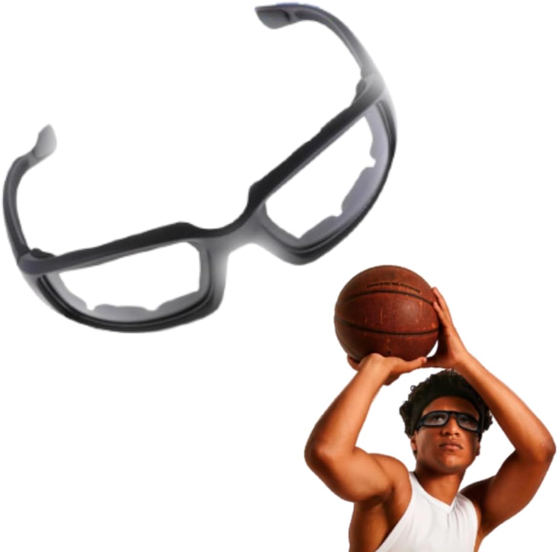 Óculos De Proteção Esportivo Preto Com Espumas Lentes Transparentes PREMIUM DUPIN