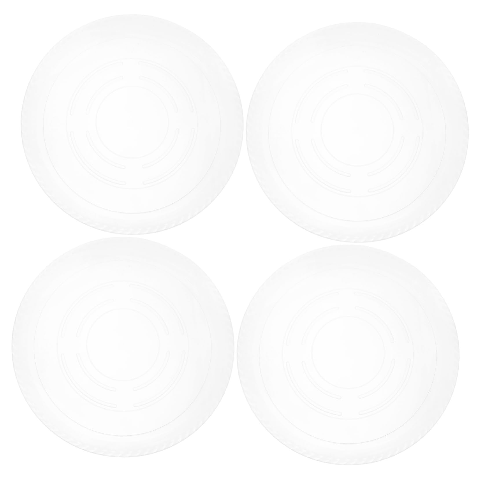4 Stück Runde Pflanzenuntersetzer aus Kunststoff Transparent 16 Zoll