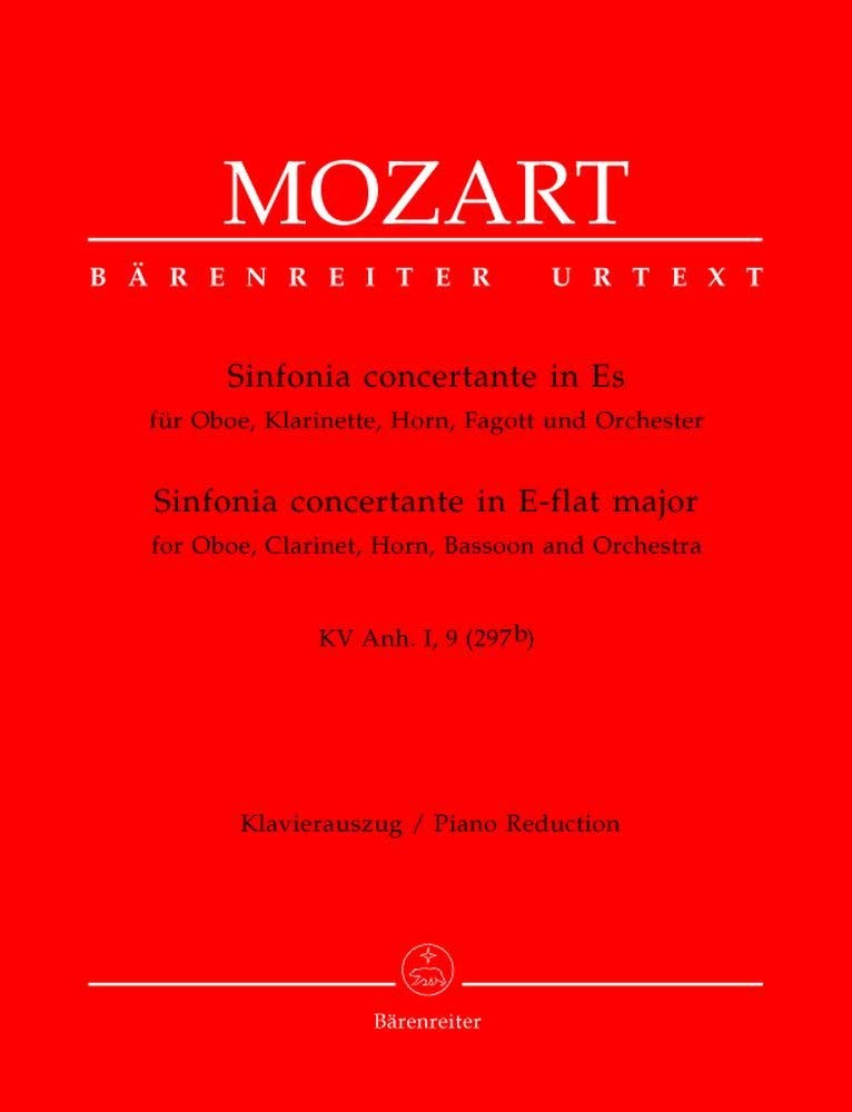 Sinfonia Concertante in Es KV297B - Oboe, Clarinet, Horn, Bassoon and Orchestra - SCORE