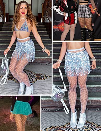 Image of Avidlove Fishnet Stockings for Women Footless High Waist Fishnets Tight | Thigh High Stockings, Open Toe, High Stretch, Comfortable, Gothic Costume, Rave Outfits, for Cosplay, Halloween