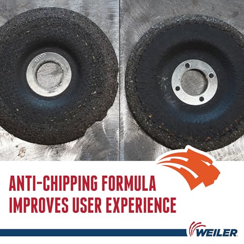 Image of Weiler 58070 4-1 /2 inch x 1 /4 inch Tiger Zirc Type 27 Grinding Wheel, Z24T, 5 /8 inch-11 inch UNC Nut (Pack of 10)