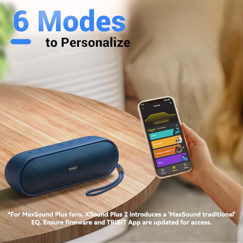 Image of Tribit XSound Plus 2 30W 5.3 Bluetooth Wireless Speakers,Powerful Louder Stereo Sound with Bass-Enhanced XBass Function,24H Playtime,IPX7 Waterproof,Built in Mic,150ft BT Range for Home /Outdoor,Blue