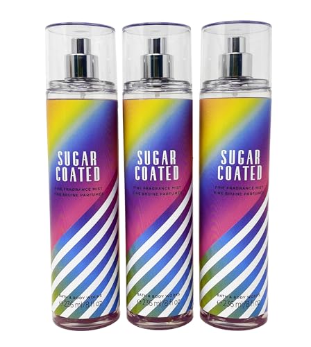 Bath & Body Works Sugar Coated - 3 Pack Of Fine Fragrance Mist.