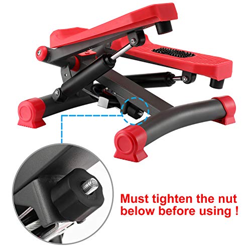TOLOCO Stepper with Resistance Bands,Adjustable Mini Steppers for Exercise, Stair Stepping Fitness Equipment for Indoor