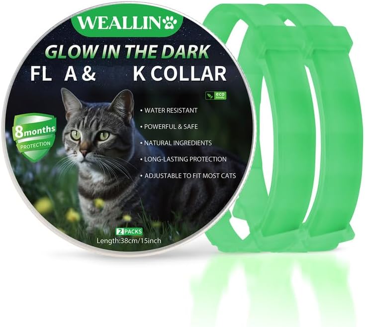 WEALLIN Grey Collar for Cats Repellent, Builtin PantBased Formula