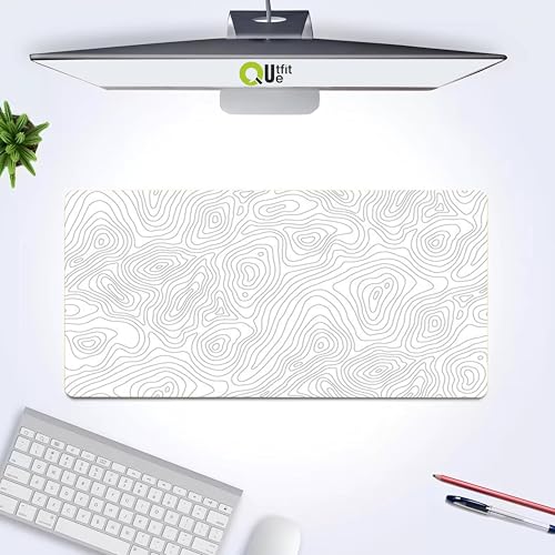 Image of Japan Series inchTopography White inch Limited Edition Large Gaming Mouse Pad - 585mm x 280mm x 3mm - Water & Dust Resistant Desk Mat for Gaming and Work - Non-Slip Base, Durable Surface