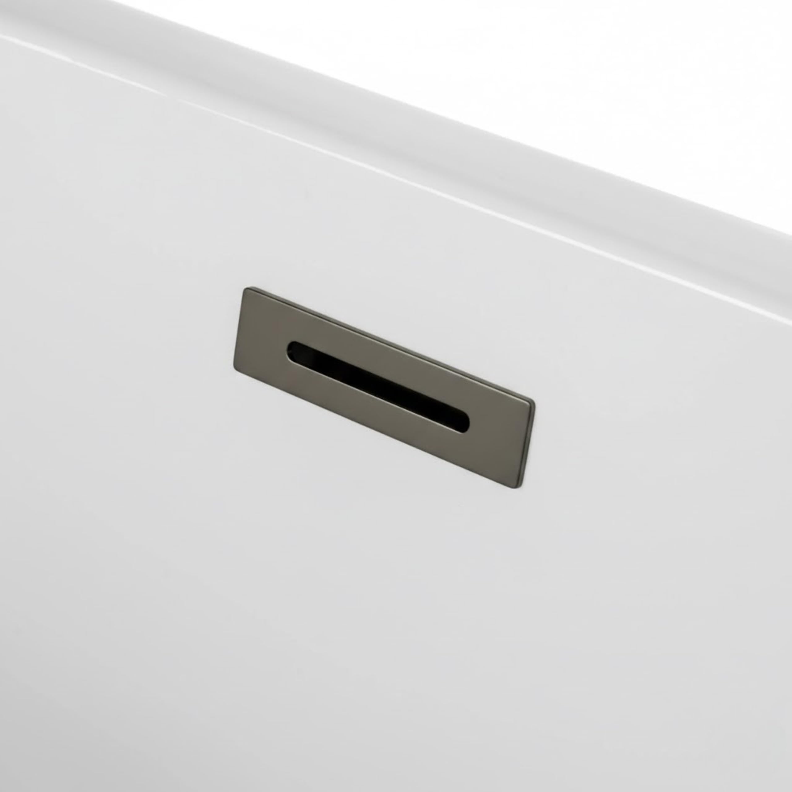 Bañera Exenta de Pared 214 L - Diseño Moderno con Desagüe Click-Clack Negro - Bañera Independiente 150 x 75 cm de Acrílico 3,5 mm para Mayor Retención Térmica