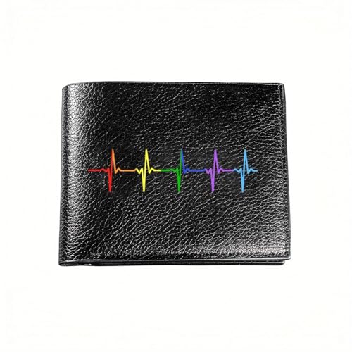Portefeuille Homme Élégant Simple avec Impression Créative de Qualité