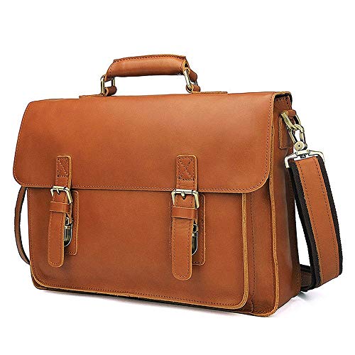 Laptop-Umhängetasche Männer Business Bag Vintage-Leder-Aktenkoffer 14" Computer-Tasche Ideal for Geschäftsleute Für Das Geschäft (Color