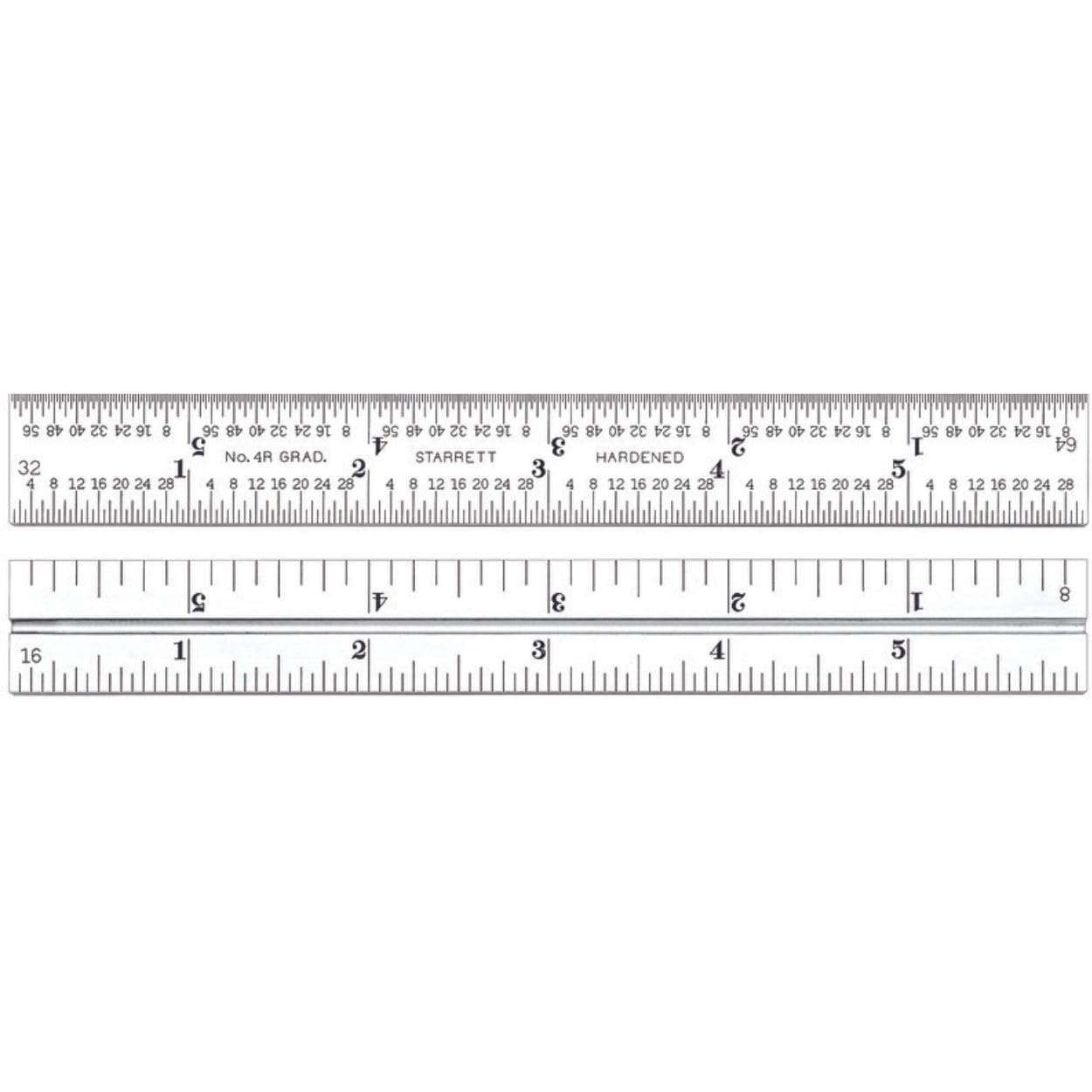 Starrett CB6 – 4R escuadra hoja con graduaciones, juegos y bisel protractors, satén cromo acabado, 4R graduación, 3/4 "Ancho, 5/64" de grosor, 6 "tamaño | Graduación 4R, ideal para carpintería y metalurgia, acabado cromado satinado, CB6-4R