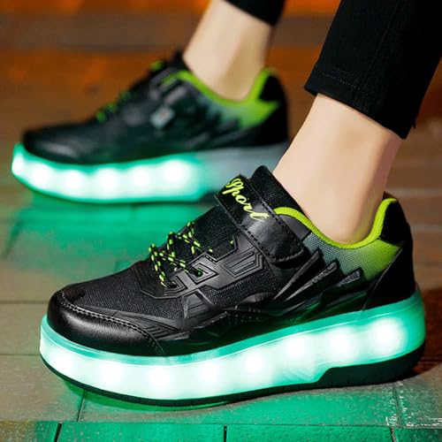 Kids Roller Skates Shoes Sneakers for Boys & Girls, Automatic Retrectable Technical Skateboarding Skates for Sneakers for Boys Girls Novel Gift3