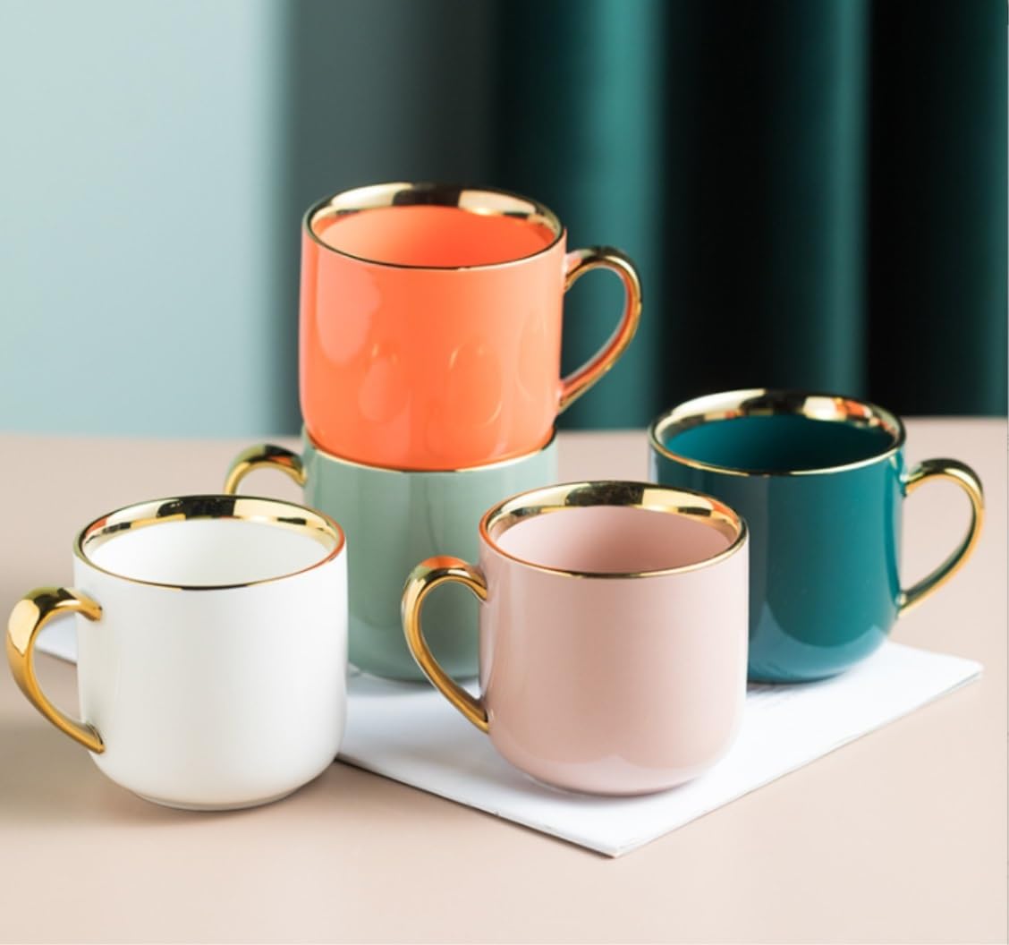 Tazzine da Caffè Tazza di Tè Tazze Tazza In Ceramica Tazza Per Ragazze Bella Tazza Da Tè Per Caffè Tazza Da Bere Per Coppia Adatta Per L'ufficio Tazzine Caffè Tazza da Caffè ( Color : B , Size : 400ml