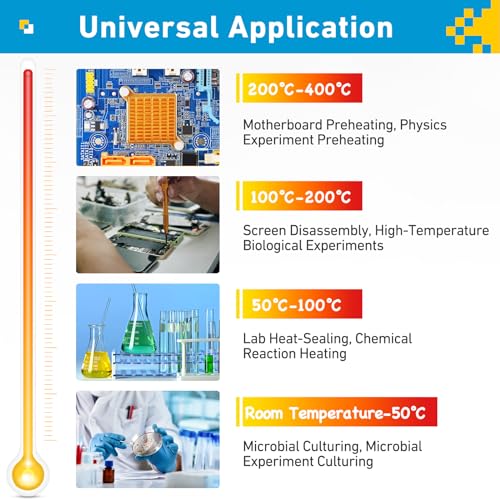 Image of 110V 1080W Soldering Hot Plate, Electric Hot Plate, LED Microcomputer Electric Preheat Soldering Station Welder Hot Plate Rework Heater Lab 200X200mm (7.87 * 7.87in) Plate