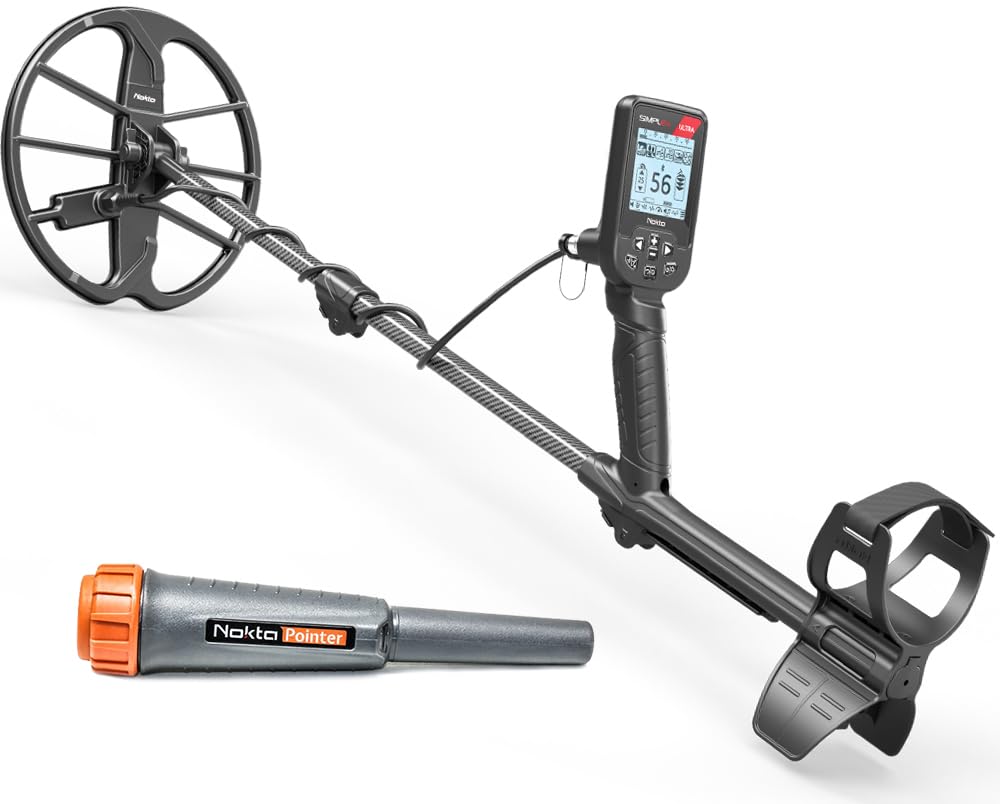 Nokta Simplex Ultra con puntatore Nokta, rilevatore di metallo, IP68, completamente impermeabile, metal detector professionale, sondole, per adulti