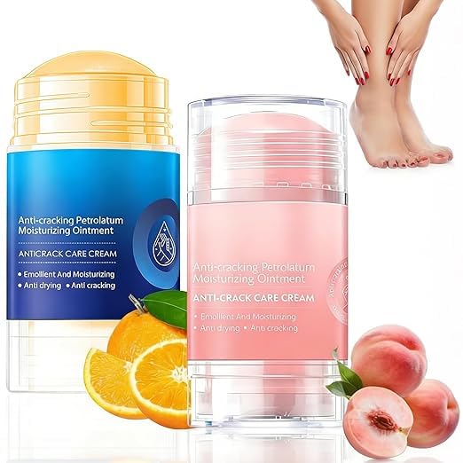 2 Stück Fußcreme Stick mit Urea für Trockene und Rissige Haut, Intensiv-Repair Pflege für Fersen, Hände und Ellbogen, Schnell Einziehende Feuchtigkeitscreme gegen Hornhaut, 40g x 2