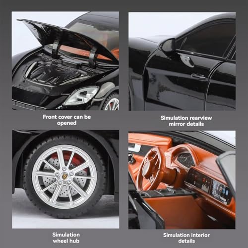 Image of Mashes Porsche Panamera Diecast Metal Car Toy 1:32 Scale with Openable Doors, Pull Back Action, Light & Sound, Detailed Luxury Sedan Model for Kids & Collectors, Premium Gift Toy Car [Multicolor]
