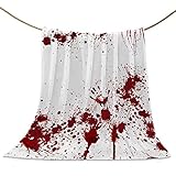 ALAGEO Halloween Blankets Zomie Blood Throw Blankets Halloween Scary Blanket Lightweight Warm Cozy Throws Blanket for Couch, Sofa and Bed 40" x 50"