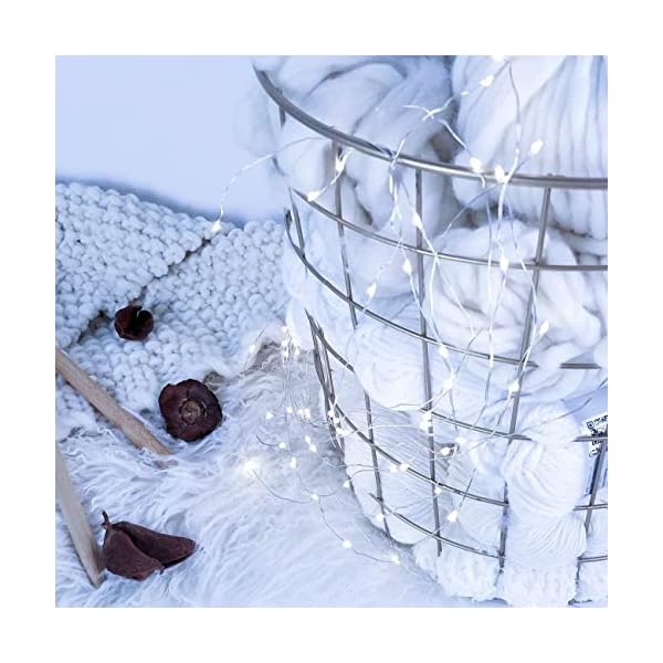 16 pack led fairy lights battery operated string lights 10 feet 30 led waterproof twinkle lights mason jar lights silver wire firefly lights for christmas party wedding patio… - image 6