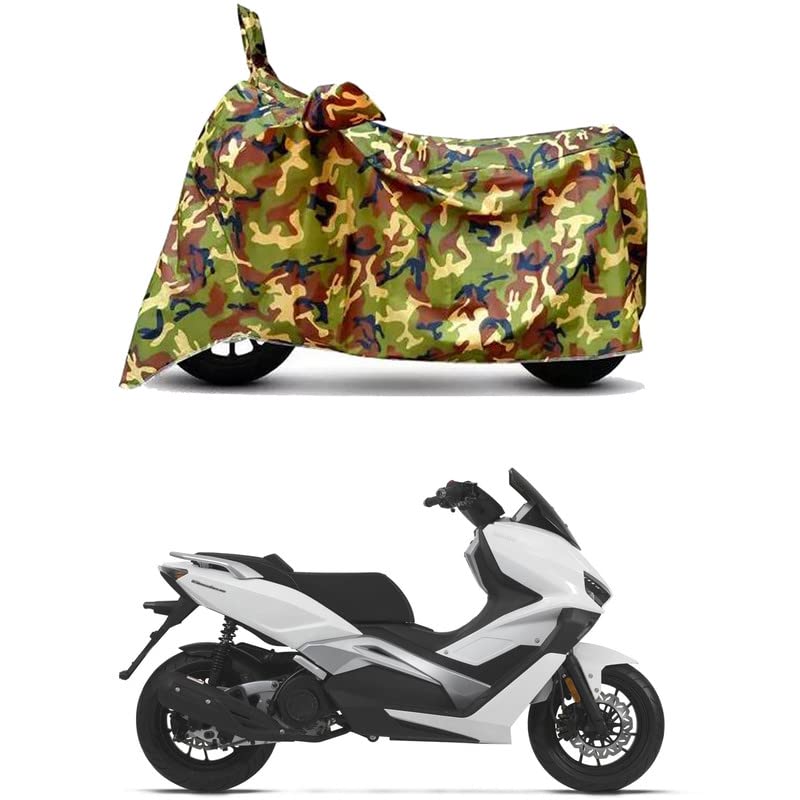 Image of Waterproof 100% PVC Coated Bike Scooty Two Wheeler Body Cover Compatible For Keeway Vieste 300 Matte BS6 /UV-Rays /Heat Protection /Birds Dropping /Scratchproof /Dust proof /All[6X6 Jungle Print]