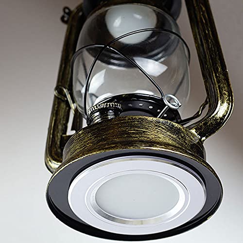 Lámpara de queroseno vintage H3TF5J para iluminar espacios oscuros con estilo bronce 4