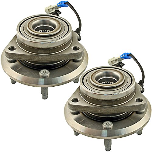 Image of TRQ Front Left and Right Wheel Bearing and Hub Assembly Set 2 Piece Compatible with 07-09 Chevrolet Equinox 12-15 Captiva Sport 07-09 Pontiac Torrent 08-10 Saturn Vue 07-09 Suzuki XL-7