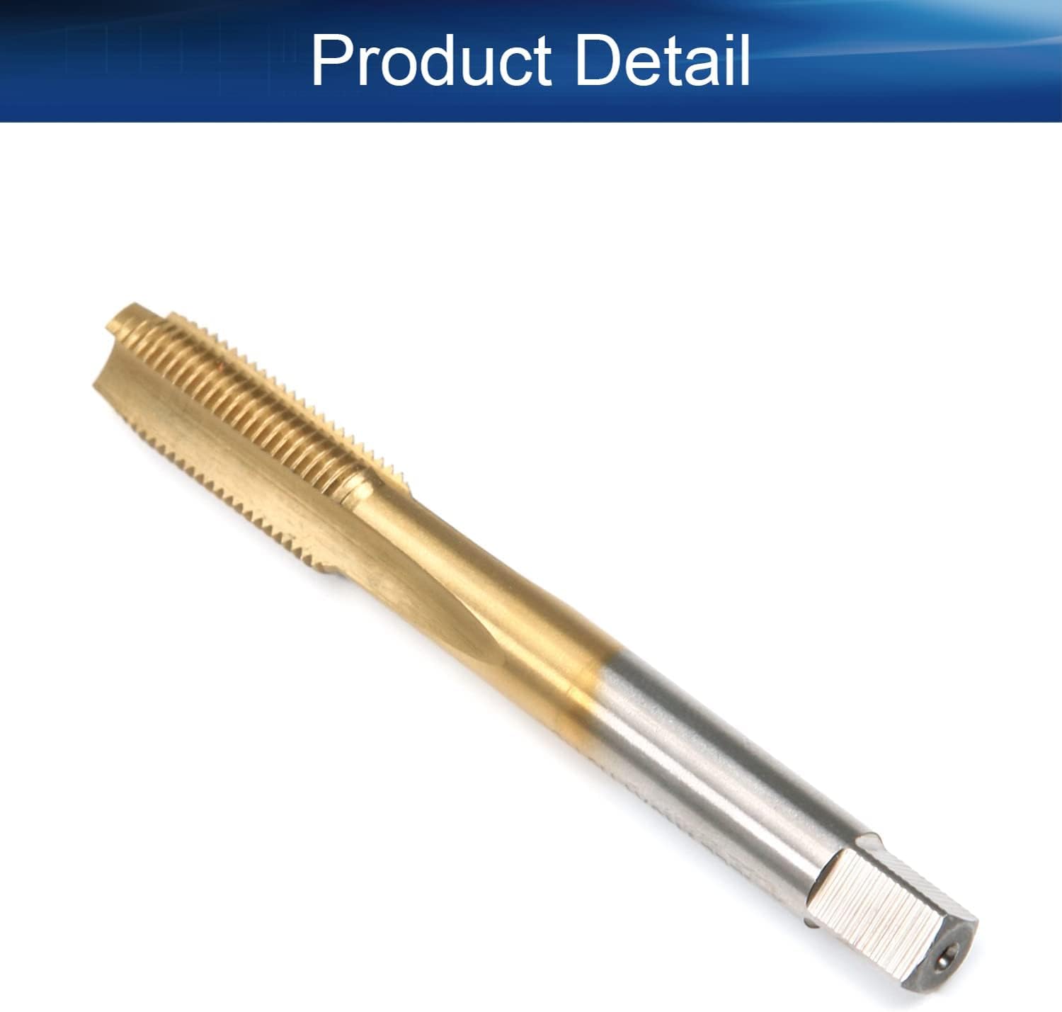 Auniwaig Machine Taps M12 Pitch Spiral Flute Tap Uncoated HSS for Tthreading Machine and Electric Drills 1PCS