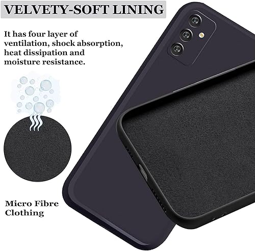 Image of A rtistque Liquid Silicone Back Cover Case for Samsung Galaxy F34 5G Shockproof TPU Soft Flexible with Camera Protection - Black