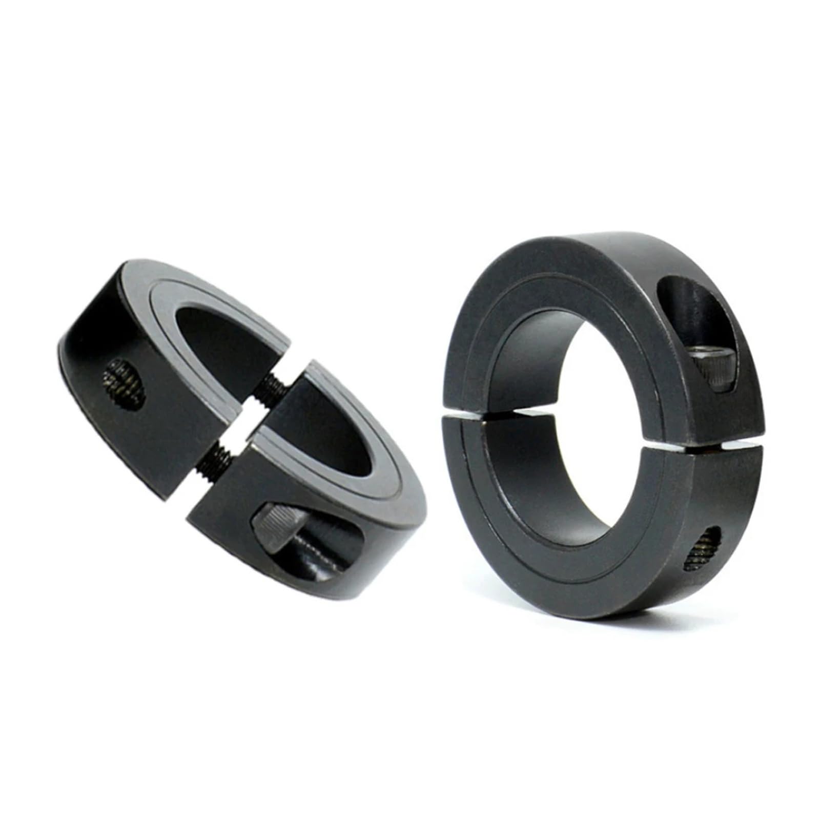 1 collar de abrazadera de acero 45 con doble división con tornillos de 32