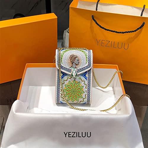 Image of Cell phone female crossbody bag ancient Roman style bag multicolor purse women's most suitable smartphone gift for girls
