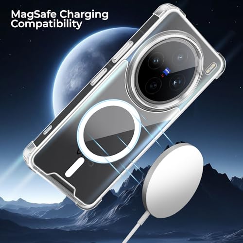Image of A rtistque Clear Back Cover Case for Vivo X200T 5G | Compatible with Mag-Safe | Premium Cover | Shockproof TPU Bumper | Slim Protective Design | Vivo X200T 5G Back Cover - Transparent