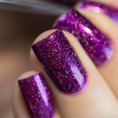 Image of ILNP Zoe - Bold Raspberry-Purple Holographic Nail Polish