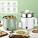 Elektrische Hot Pot, Thermo Topf Multikocher, Elektrischer Isoliert Kochtopf Bratpfanne, Mini Elektropfanne Tragbare Schneller Nudelkocher Multikocher, Antihaft Suppentopf Küche Kasserolle