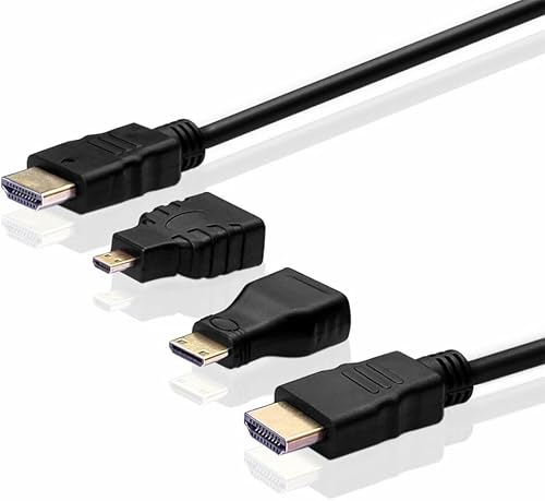 HDTV 3 IN 1 HDMI Adapter Cable Micro, Mini HDMI Adaptor To HDMI Cable with Conversion Adapter Micro, Mini HDMI Cable Changeover Plug.