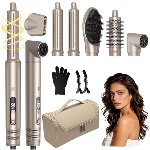 UKLISS Air Styler Pro - Rundbürstenföhn, Warmluftbürste, Föhnbürste, Haartrockner, Glättbürste Styling für Alle Haartypen