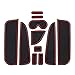 Tapis à sous antidérapante Convient à Peugeot 307 307SW 307cc 2001~2011 Accessoires SW CC Accessoires Titulaires de Tapis antidérapants Autocollant de Voiture (Size : NO 307 Red)
