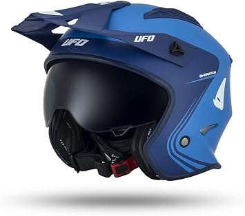 Casco moto Ufo Jet Sheratan 2021 misura S blu opaco Scooter Street Urban  Enduro matt : Amazon.it: Auto e Moto