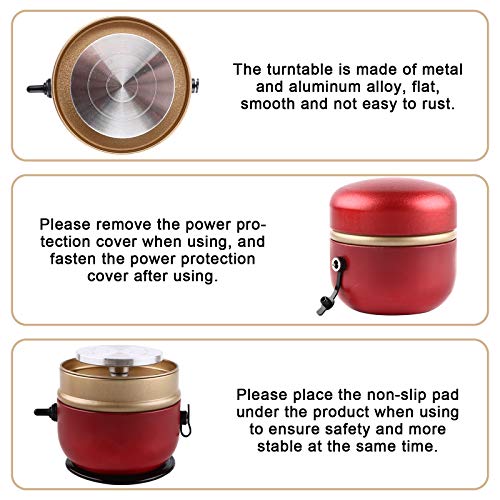 Anywayfun Mini Pottery Wheel, Small Pottery Wheel, Adjustable Speed Pottery Wheel With Anti-Slip Mat For Kids, Beginners And Ceramics Art (Red) #TOP4