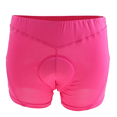 F Fityle Mulheres Calções De Ciclismo 3D Gel Acolchoado Ciclismo Ciclismo Calças Curtas Rosa - L